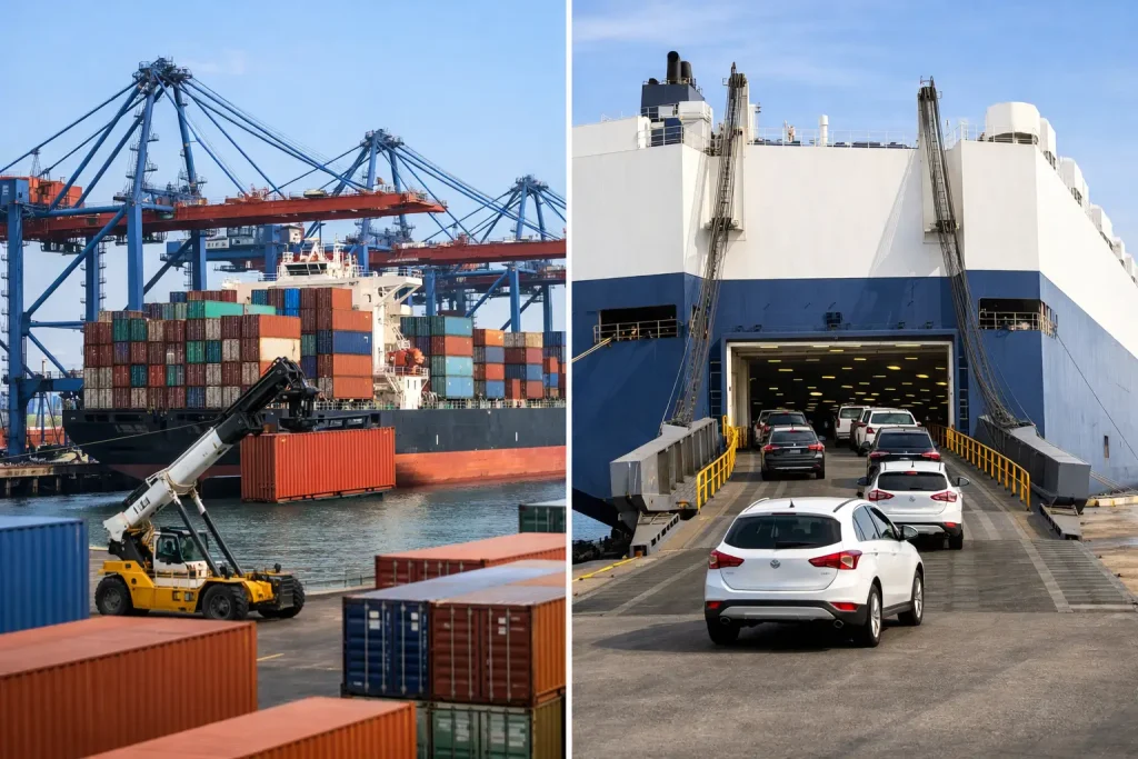Container Shipping vs Ro Ro for Your Import