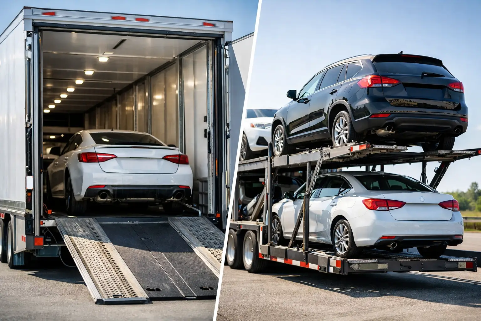 Enclosed Transport vs Open Carrier Compared